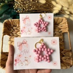  Pembe Yıldız Bebek Anahtarlığı Hediyeliği