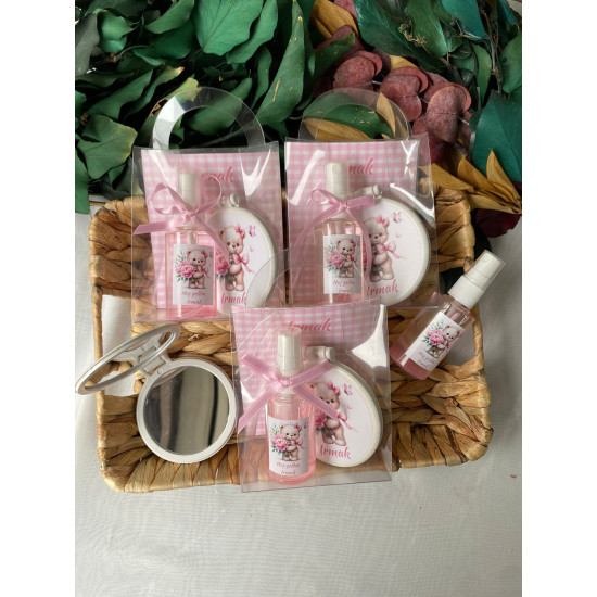 Hoş Geldin Bebek Aynalı Kolonya Seti – İsimli Bebek Hediyeliği