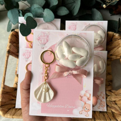 Anahtarlıklı Şeffaf Küre Bebek Hediyeliği