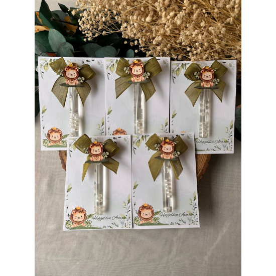 Kişiye Özel Aslan Figürlü Bebek Kolonyası Hediyeliği