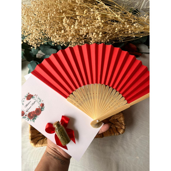 Yelpazeli Kına Şişesi Hediyelik