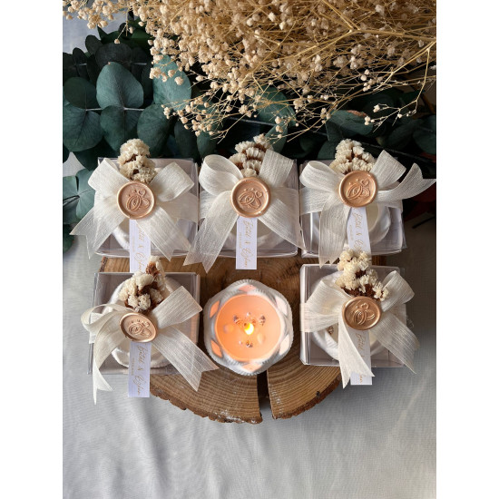 Statüs Çiçekli Lotus Mumluk 