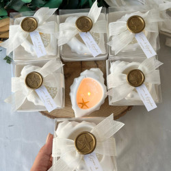  Büyük Denizkabuğu Mum – Yıldız Mühürlü