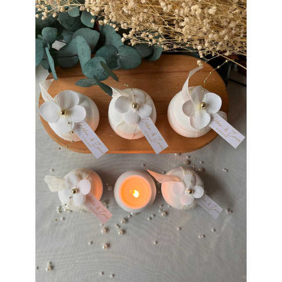 Gold Detaylı Minimal Kapaklı Mumluk 