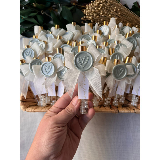 Kişiye Özel Kalp Mühürlü Kolonya Şişesi Hediyelik