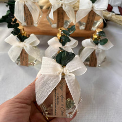 Altıgen Cam Kolonya Şişesi – Okaliptüs Detaylı Hediyelik