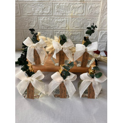 Altıgen Cam Kolonya Şişesi – Okaliptüs Detaylı Hediyelik