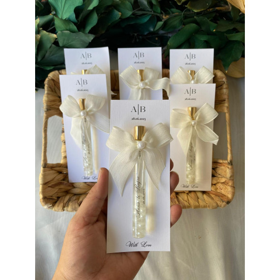 Kartlı Cam Kolonya Şişesi 