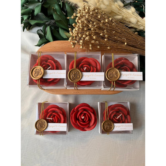 Beyaz Kutu  Gül Mum – Hediyelik