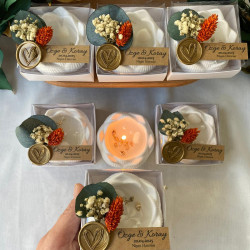 Turuncu Kuş Otlu Lotus Mumluk